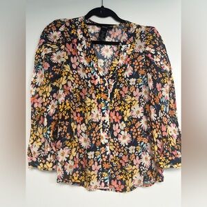 Smythe v neck frontier blouse size small